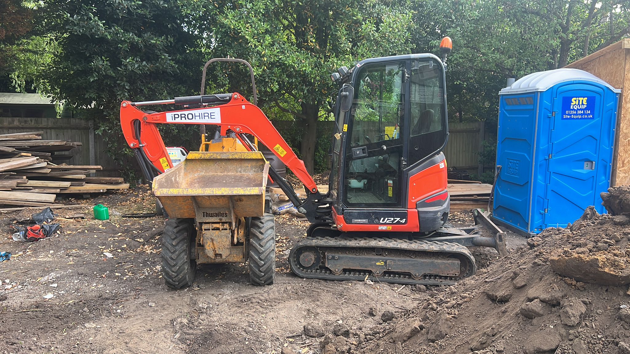 Mini excavator operator working in Watford construction site